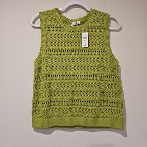 GAP Lime Green Knit Top, Size Medium